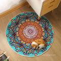 Decoración boho boho nórdica bohemia bohemia hecha a mano fibra de algodón estampado alfombra redonda dormitorio sala de estar de baño alfombra de baño